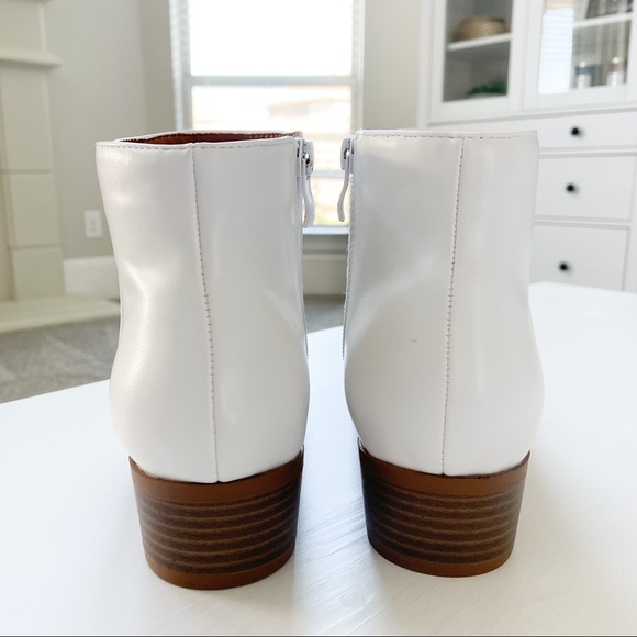 Top Moda White Ankle Boots Hyde-58 - Picture 6 of 12